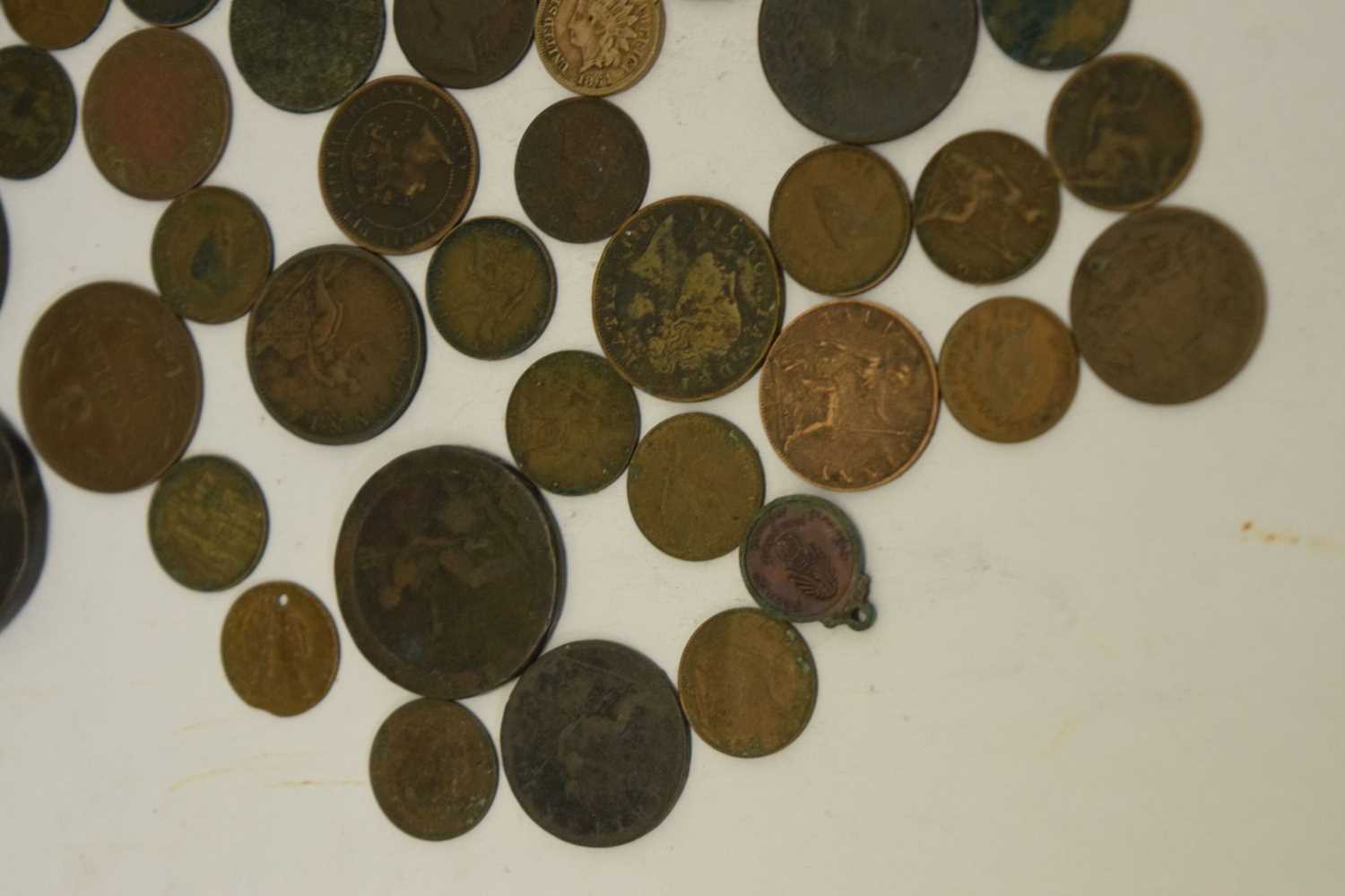 Quantity of copper coinage to include George III 'Cartwheel' pennies and twopennies, etc - Image 3 of 6