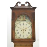 Early 19th century Scottish mahogany inlaid longcase clock