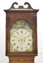 Early 19th century Scottish mahogany inlaid longcase clock