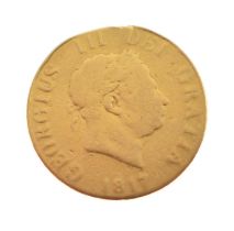 George III gold half sovereign, 1817