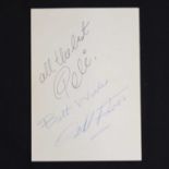 Autographs - Signed Pele and Geoff Hurst menu, and collection of circa 1980 autographs