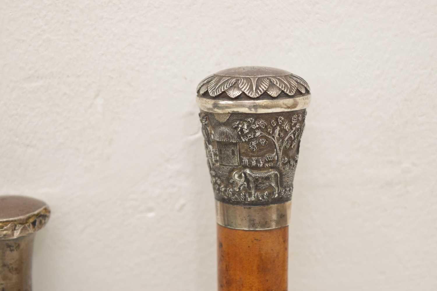 Early 20th century silver topped swagger stick - Image 5 of 9