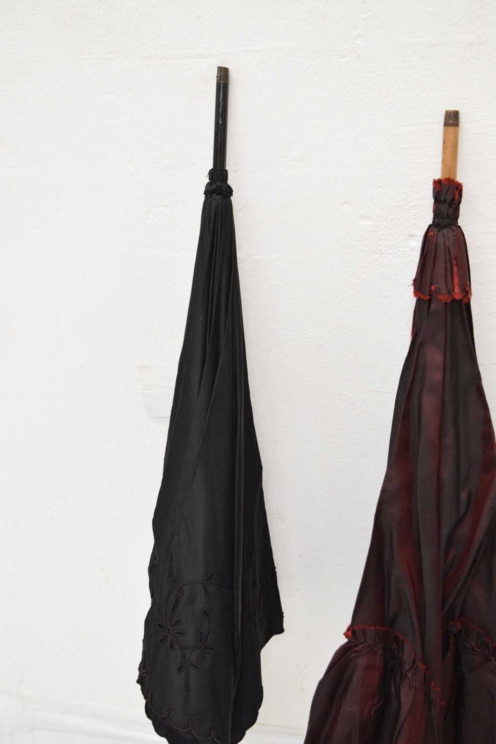 Paragon black silk parasol and two other examples - Image 8 of 12