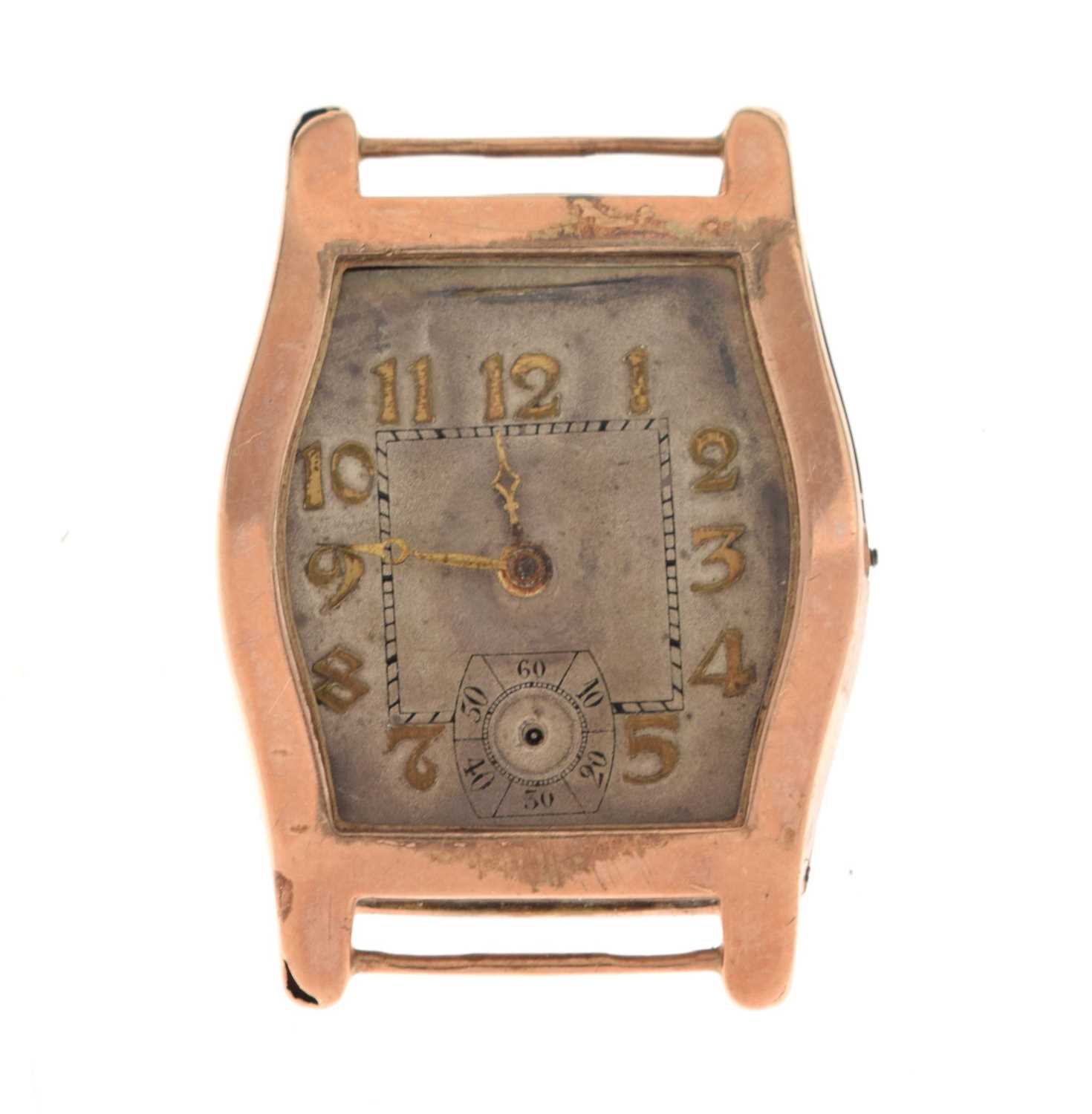 Gentleman's vintage mid-20th century rose gold watch head