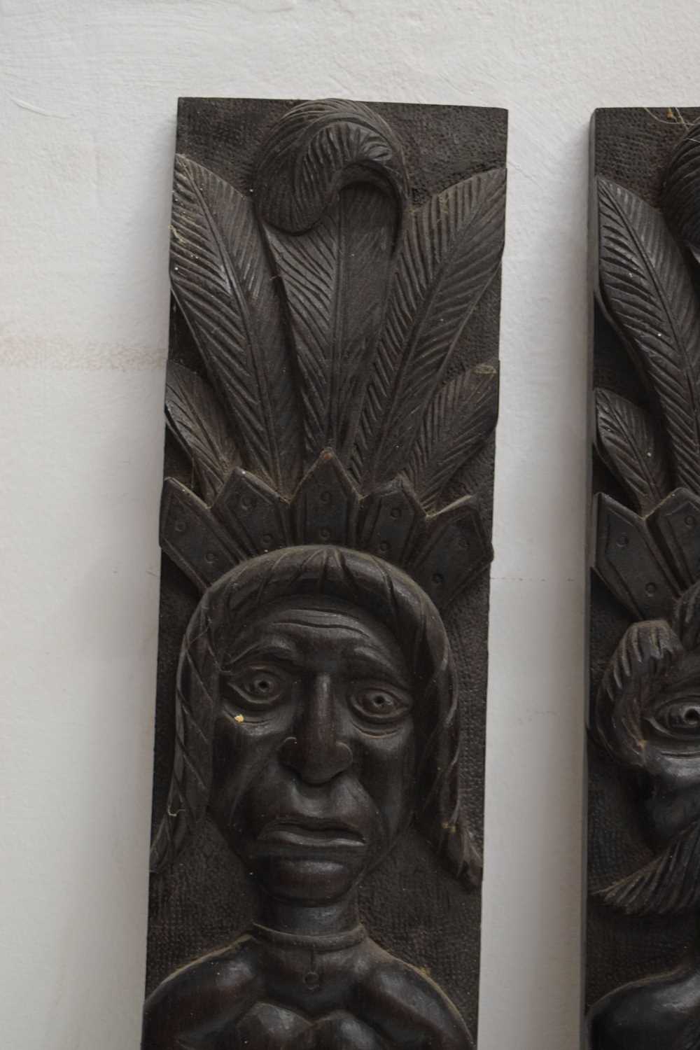 Pair of carved oak Atlantes or figural pilasters - Image 3 of 7