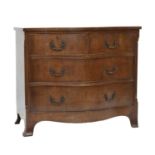 19th century serpentine fronted chest of drawers