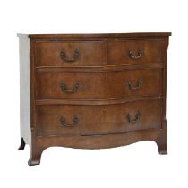 19th century serpentine fronted chest of drawers