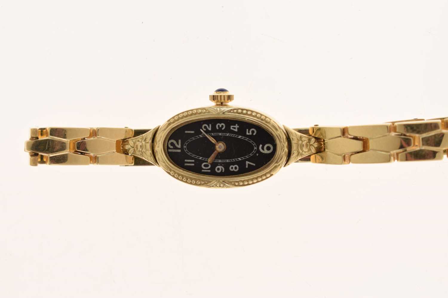 Lady's yellow metal stamped 585 bracelet watch - Image 9 of 9