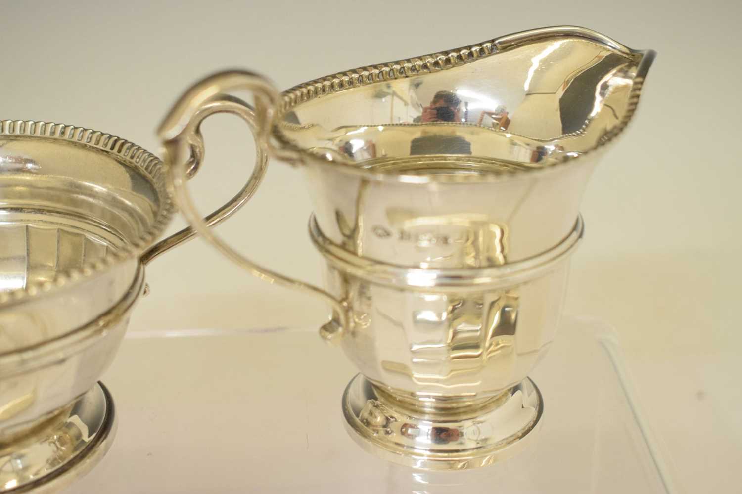 Elizabeth II silver cream jug and twin handled sugar bowl, etc - Image 6 of 11