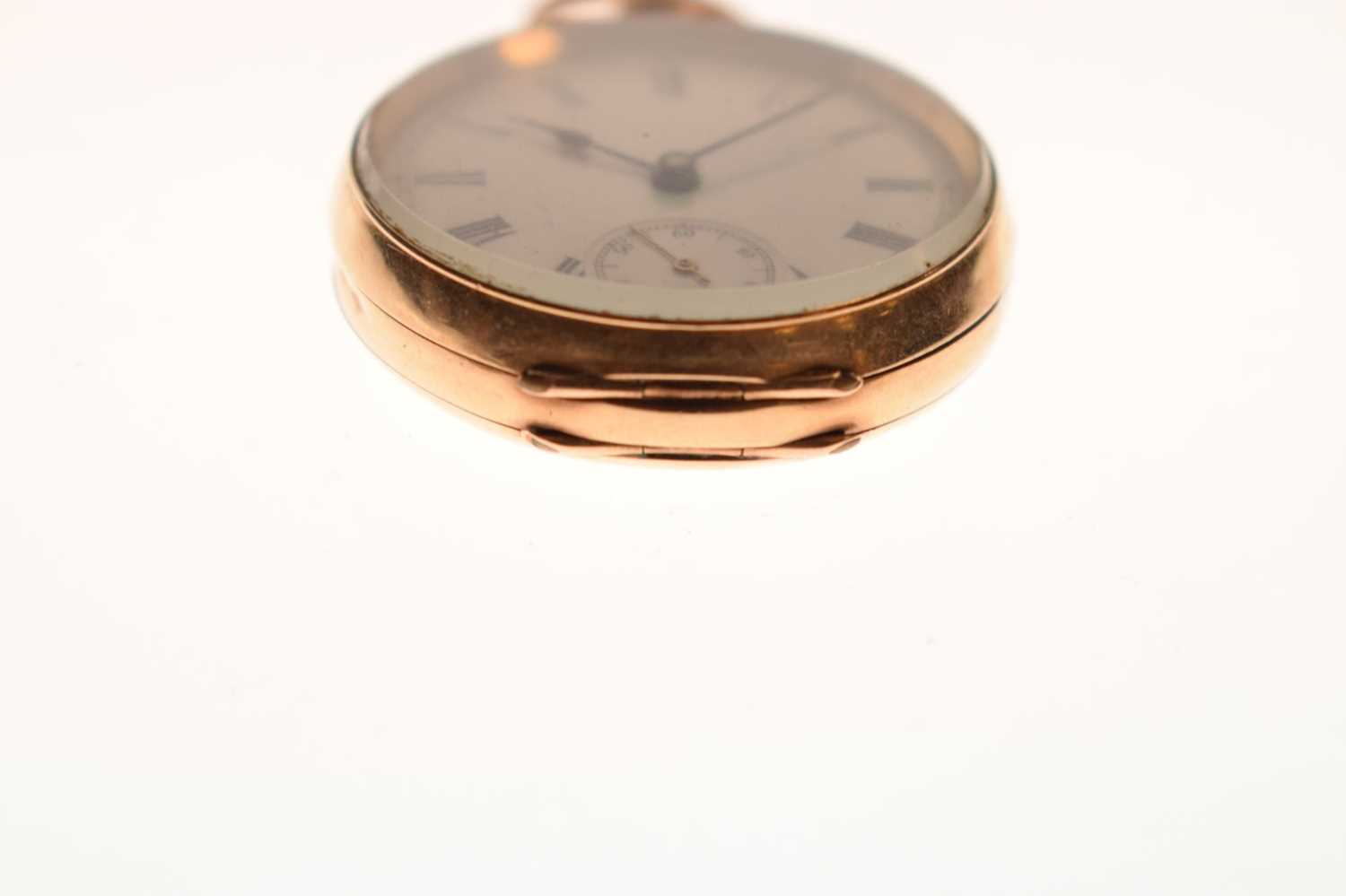 Lady's yellow metal stamped 14k fob watch, Samuel Edgcumbe - Image 5 of 10