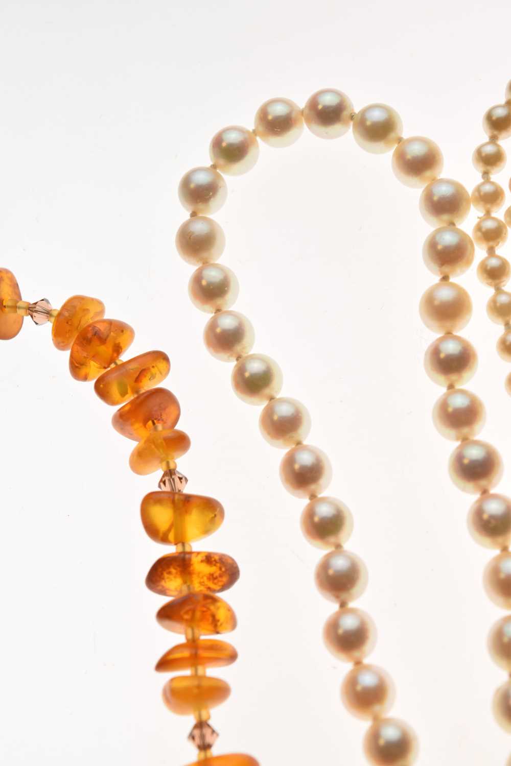 Cultured pearl necklace - Image 8 of 9