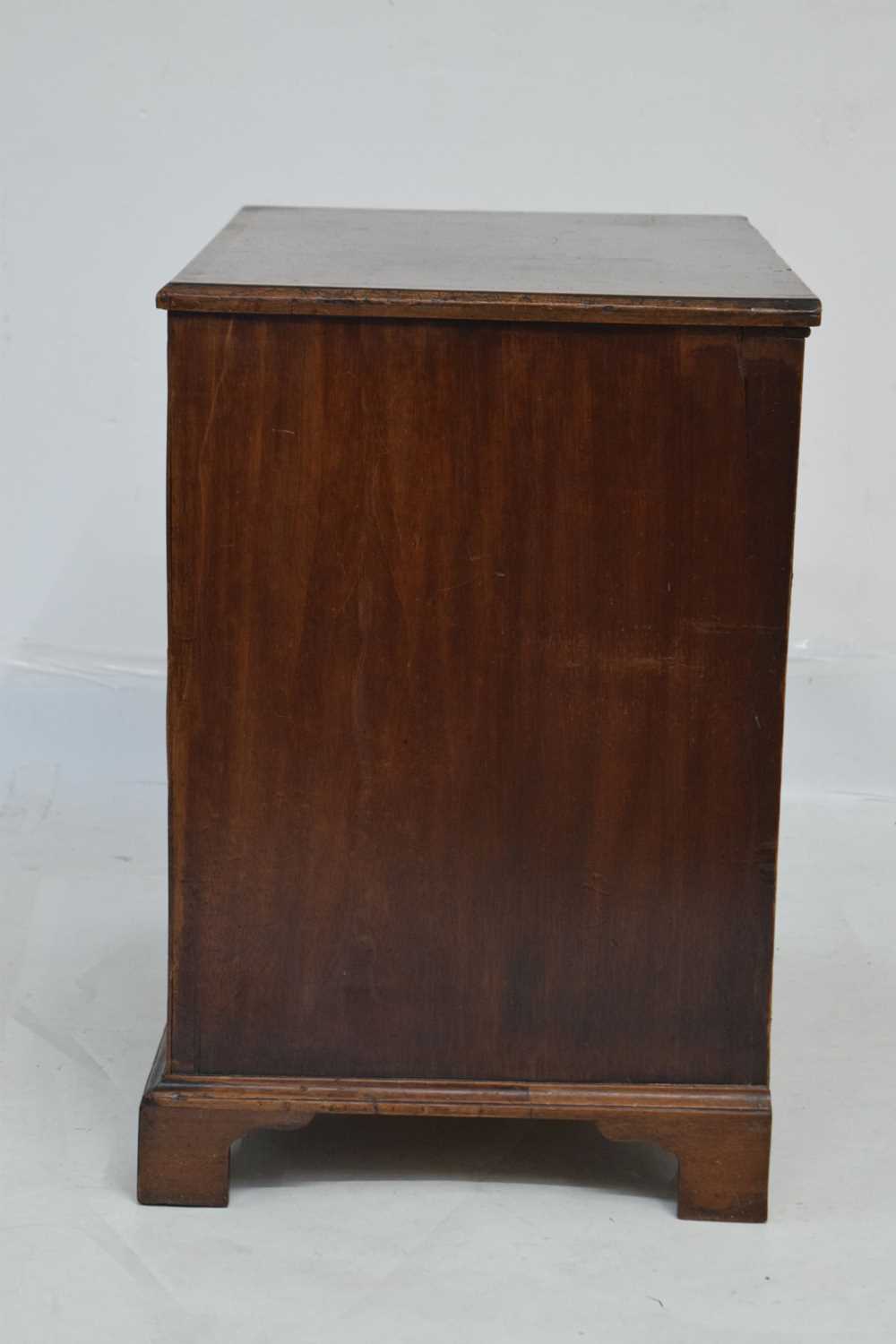 19th century inlaid small chest of four long drawers - Image 7 of 7