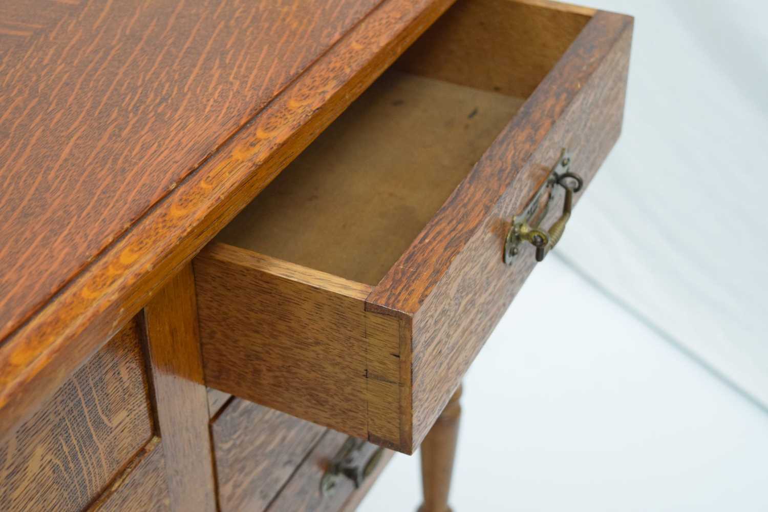 Early 20th century small oak desk - Image 5 of 10