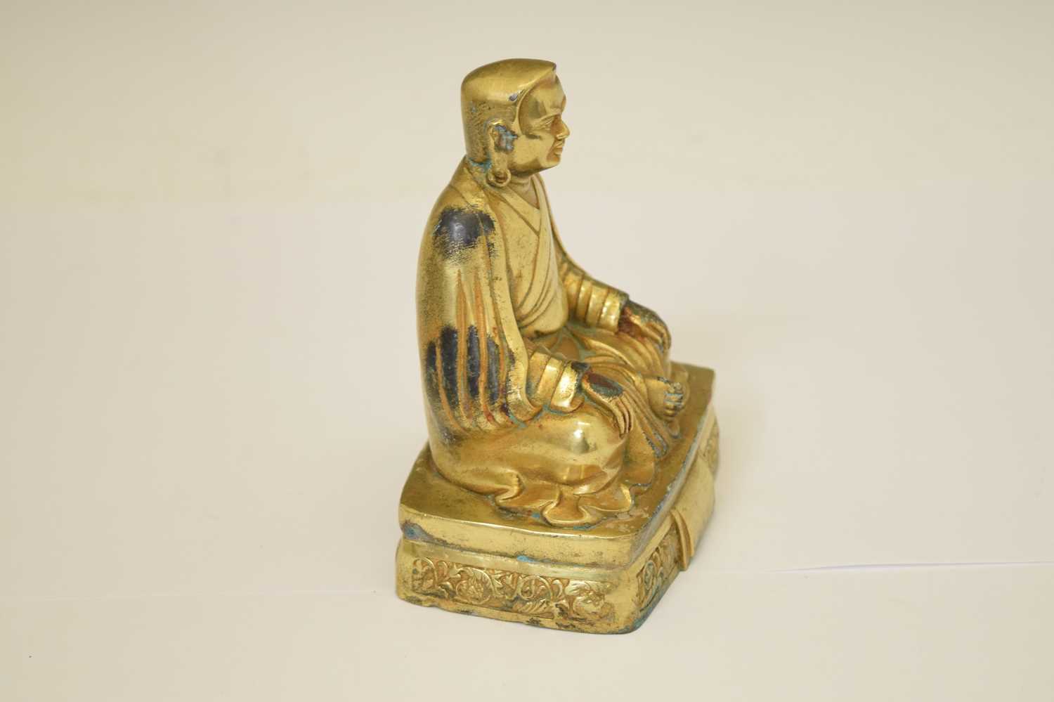Bronze Tibetan figure of Buddha - Image 6 of 6