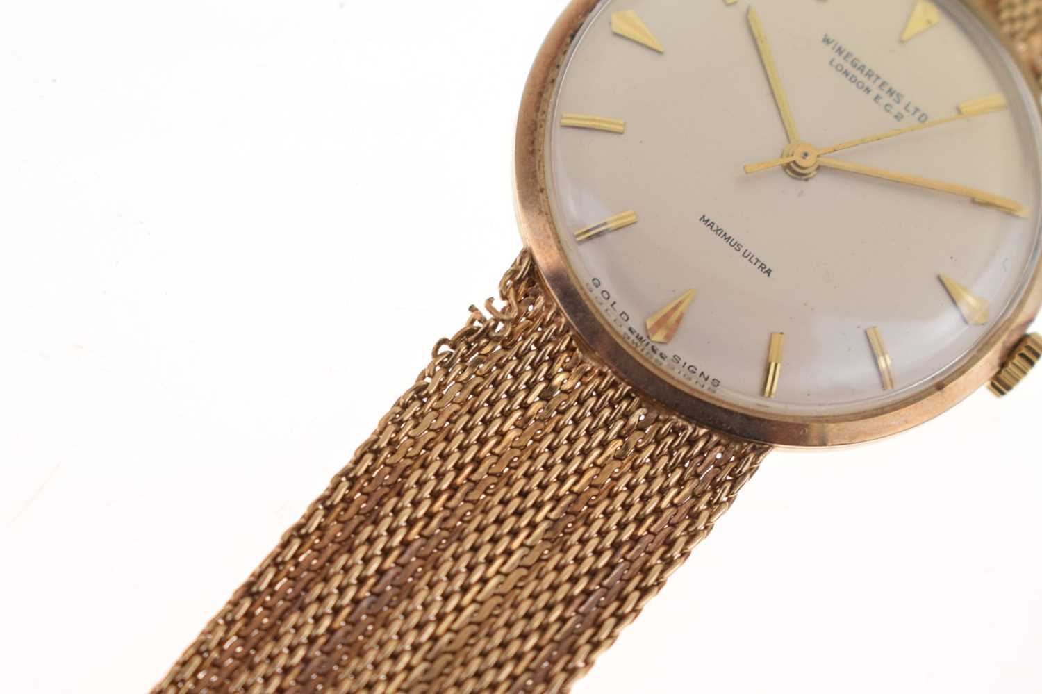 Winegartens - Gentleman's Maximus Ultra 9ct gold bracelet watch - Image 4 of 11