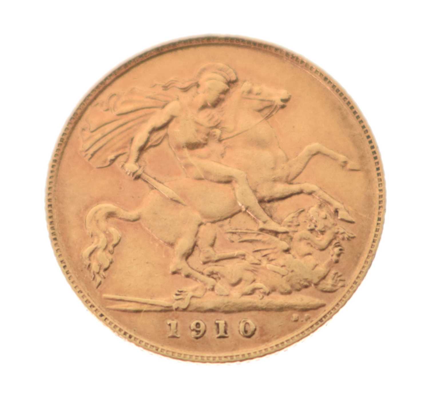 Edward VII gold half sovereign, 1910