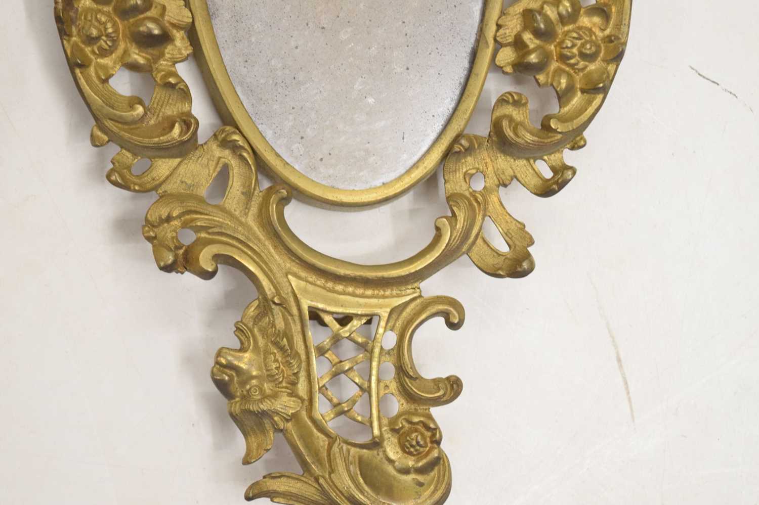 Pair of gilt metal wall mirrors - Image 7 of 8