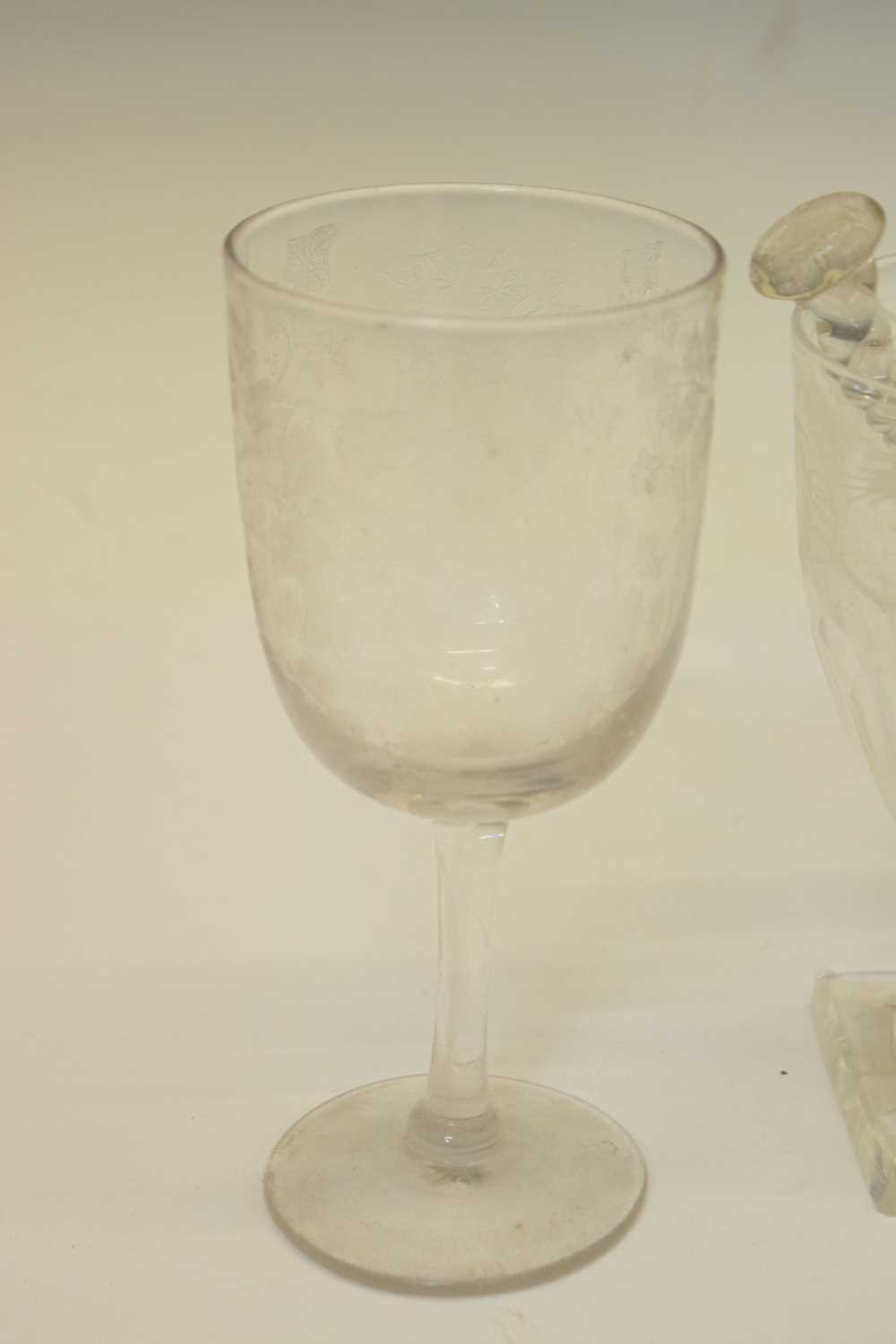 Small group of 19th century and later table glass - Image 3 of 7