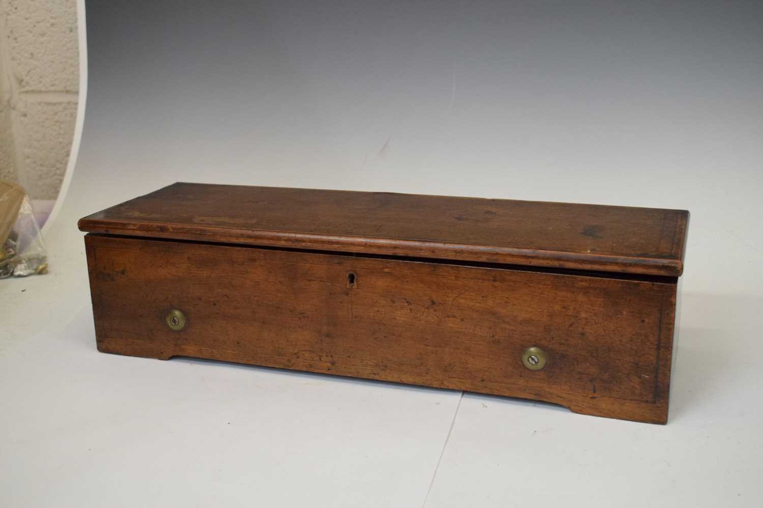 19th century mahogany inlaid cylindrical musical box - Image 11 of 12