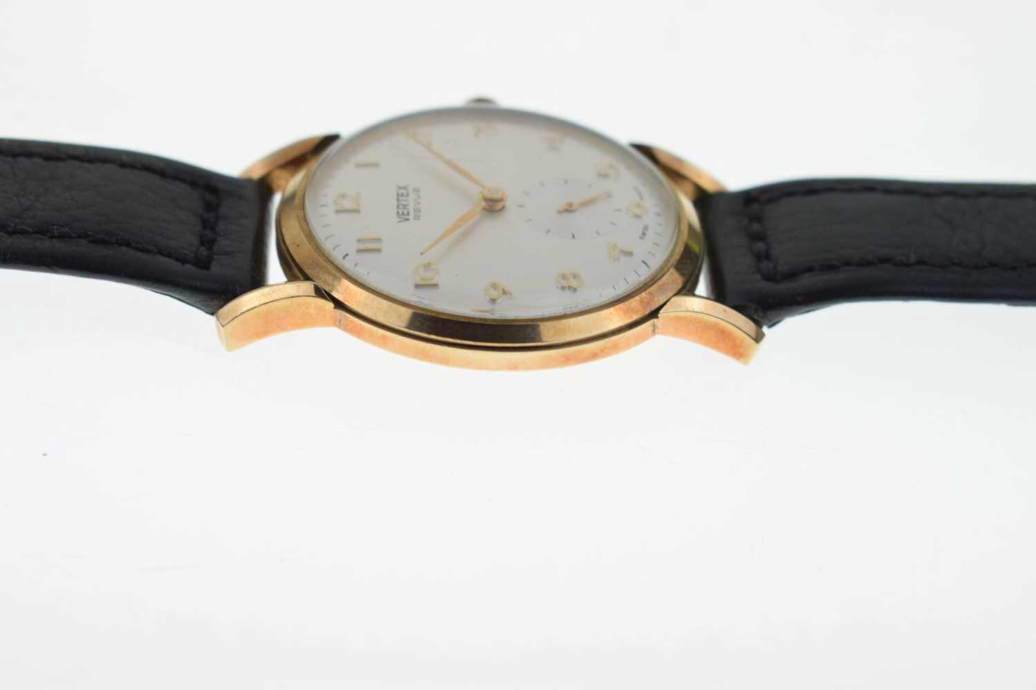 Vertex Revue - Gentleman's 9ct gold case wristwatch, circa 1959 - Image 6 of 9