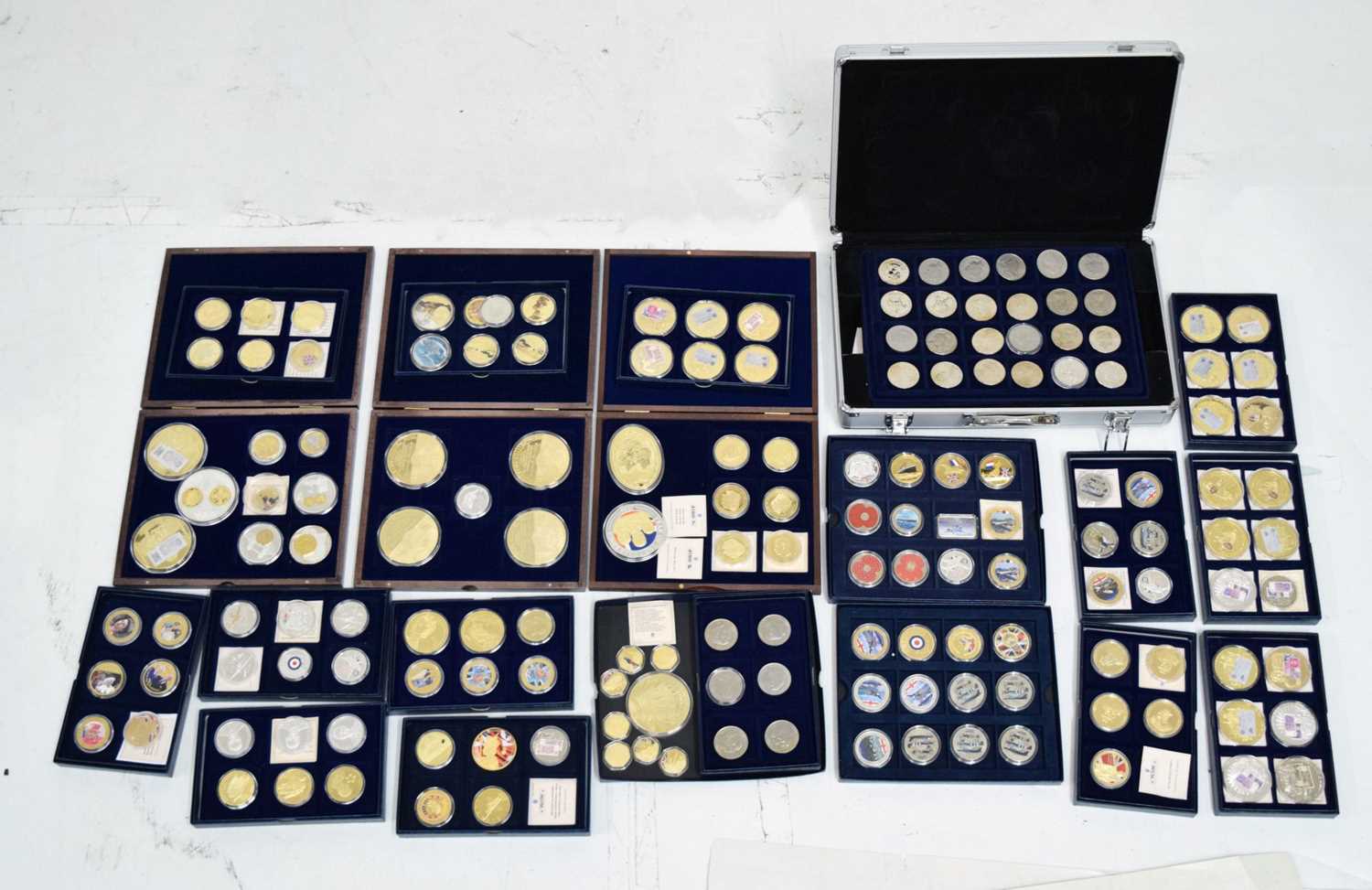 Large collection of Westminster Mint and other commemorative coins and medallions