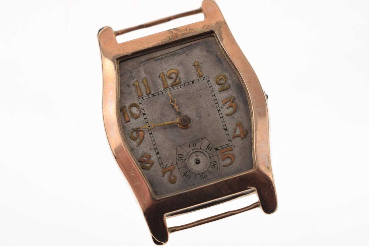 Gentleman's vintage mid-20th century rose gold watch head - Image 5 of 9