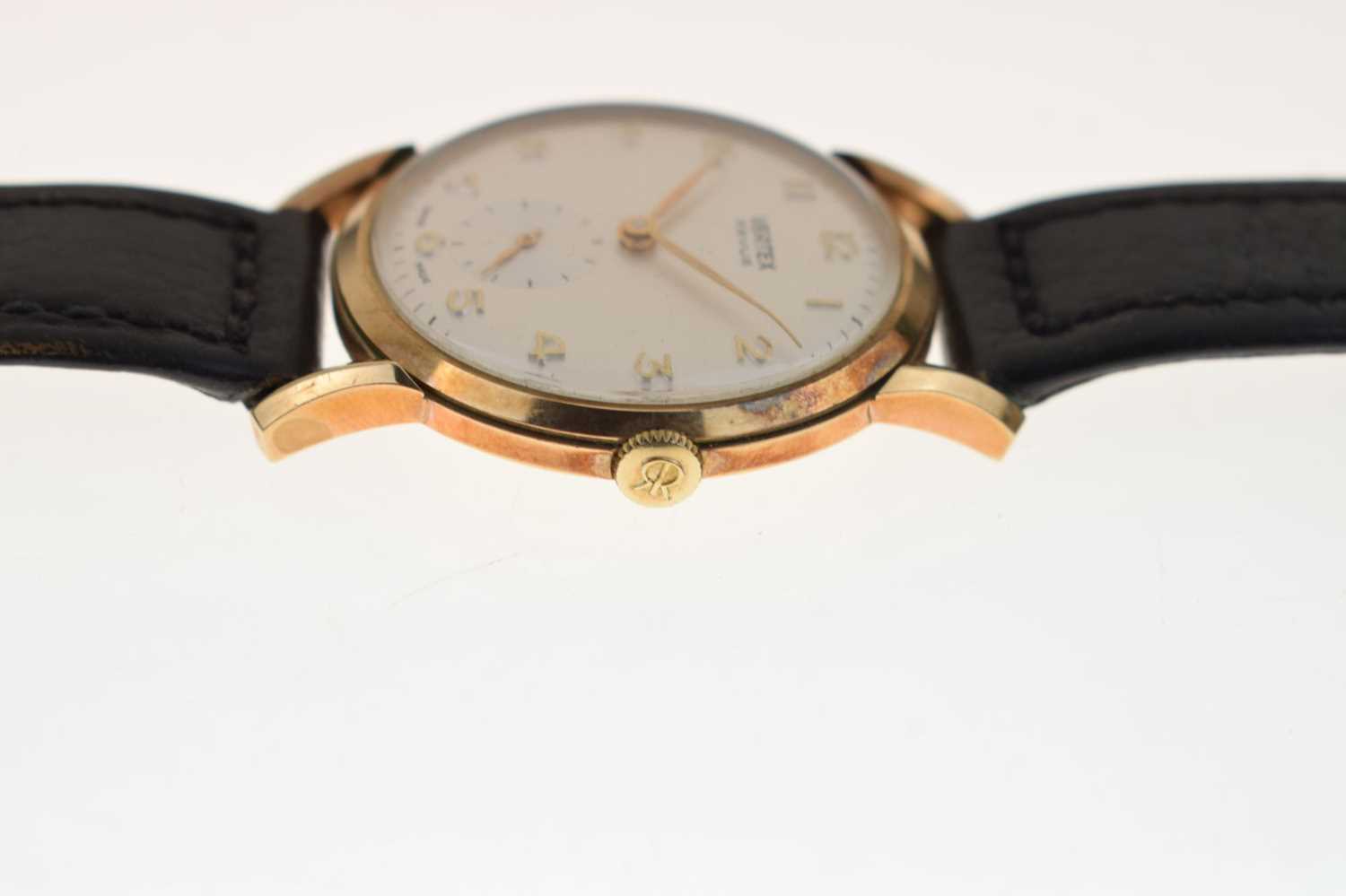 Vertex Revue - Gentleman's 9ct gold case wristwatch, circa 1959 - Image 5 of 9