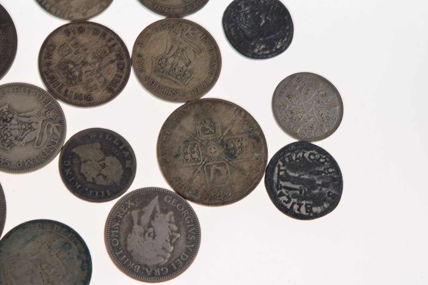 Quantity of George V and George IV silver coinage, bank token etc - Image 6 of 7
