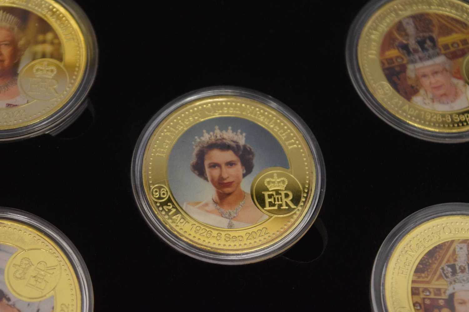 Gold-plated limited edition five-coin set commemorating Queen Elizabeth II - Bild 5 aus 7
