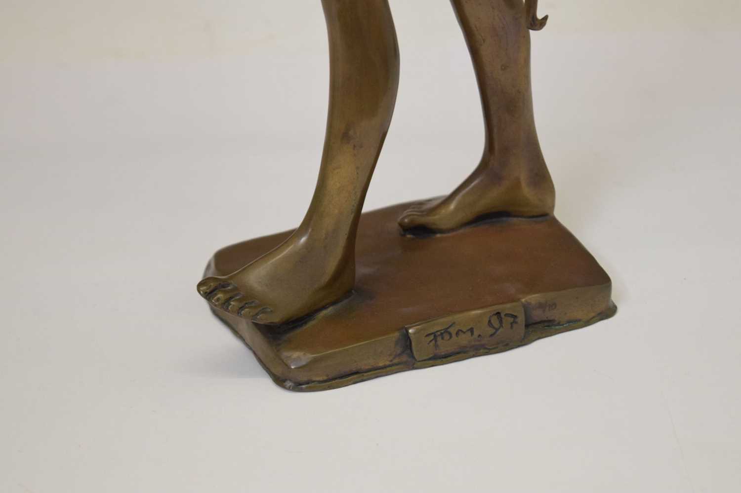 Modern bronze figure of a hunting tribesman - Image 5 of 9