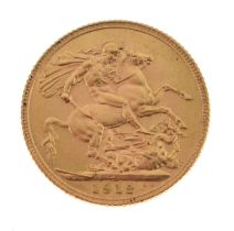 George V gold sovereign, 1912