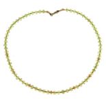 9ct gold and peridot necklace