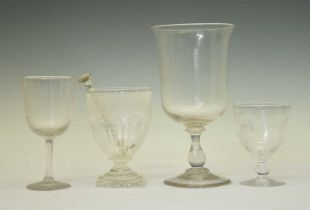 Small group of 19th century and later table glass