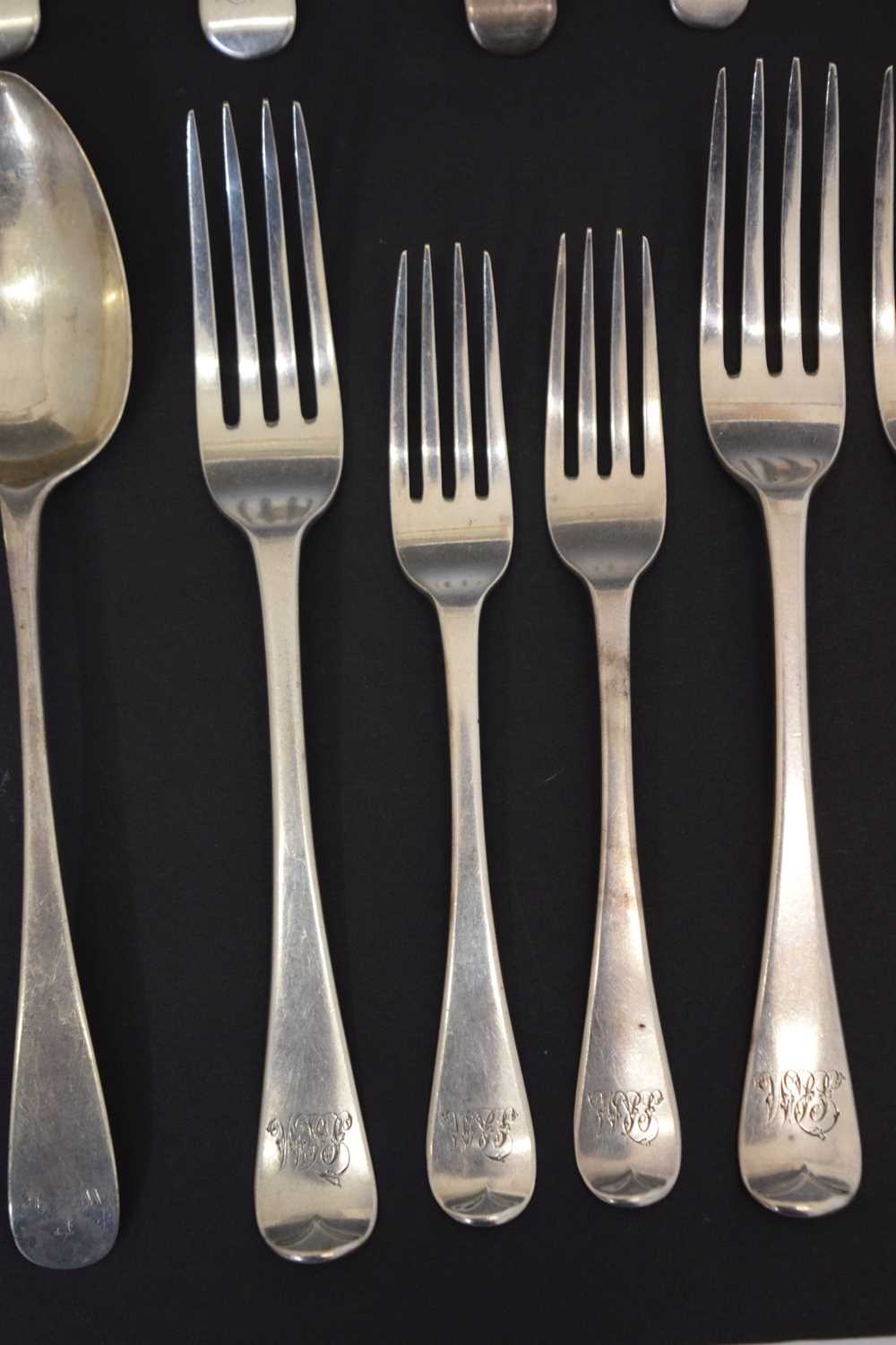 Quantity of Georgian and Victorian silver flatware - Image 7 of 14