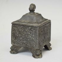 19th century English lead tobacco jar