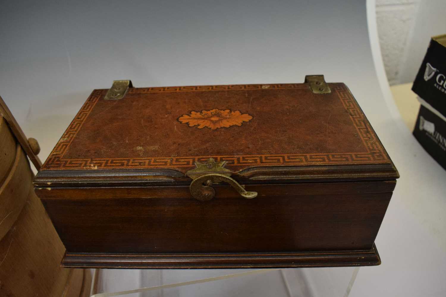 Small 19th century mahogany box, vase stand, etc - Image 6 of 11