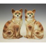 Pair of Staffordshire fireside cats