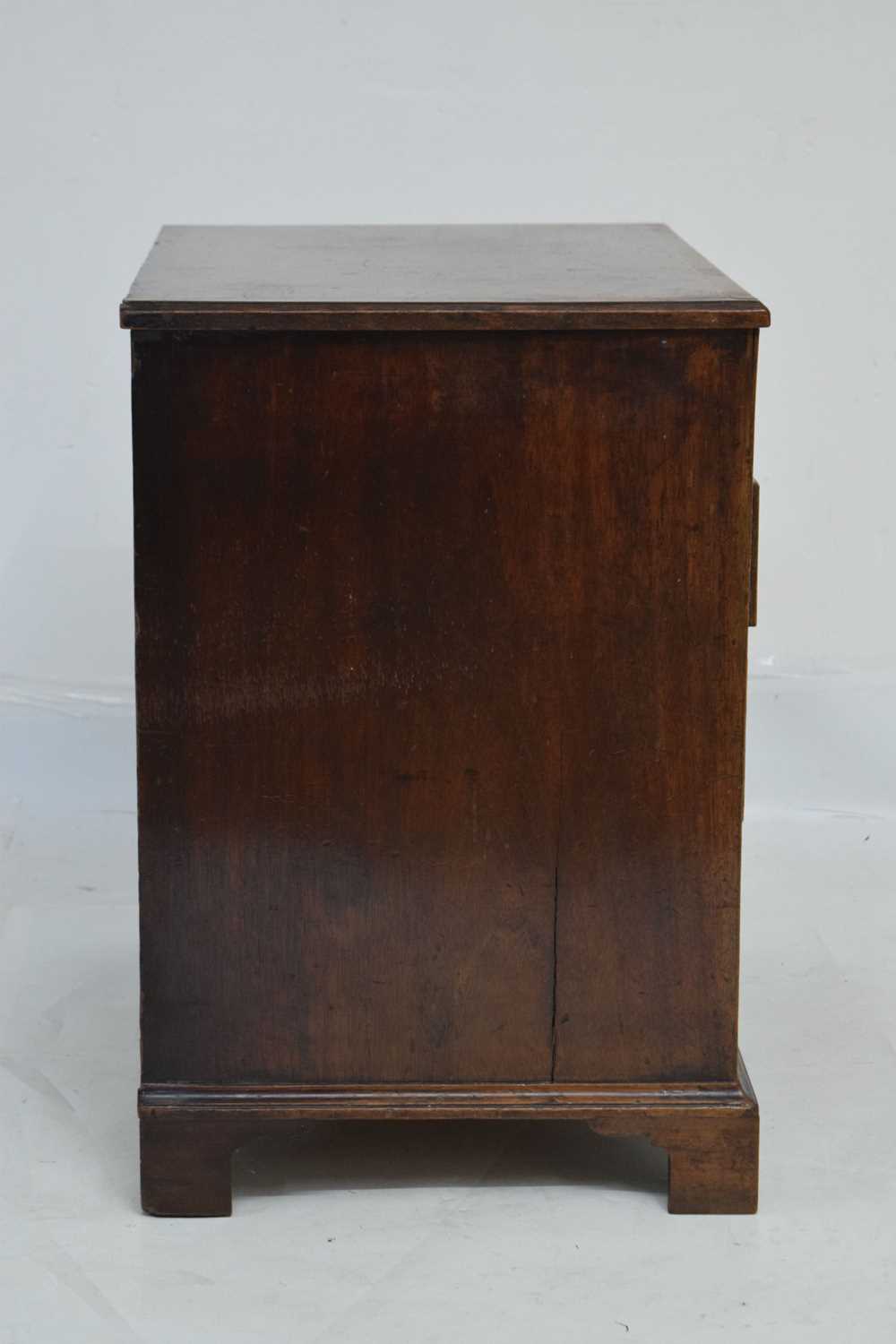 19th century inlaid small chest of four long drawers - Image 5 of 7