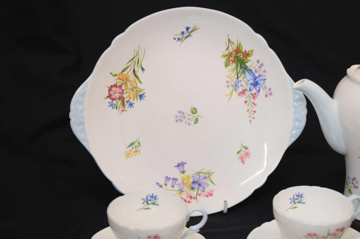 Shelley 'Wild Flowers' pattern part coffee set - Image 5 of 15