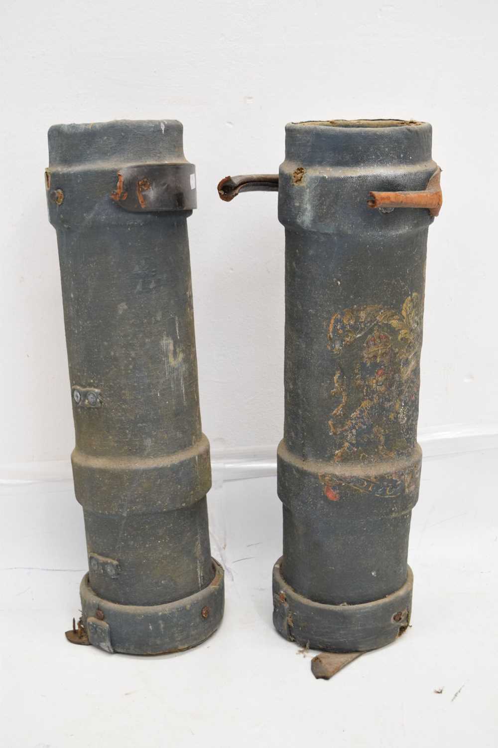 Two canvas British military shell/ ammunition cases - Image 8 of 10