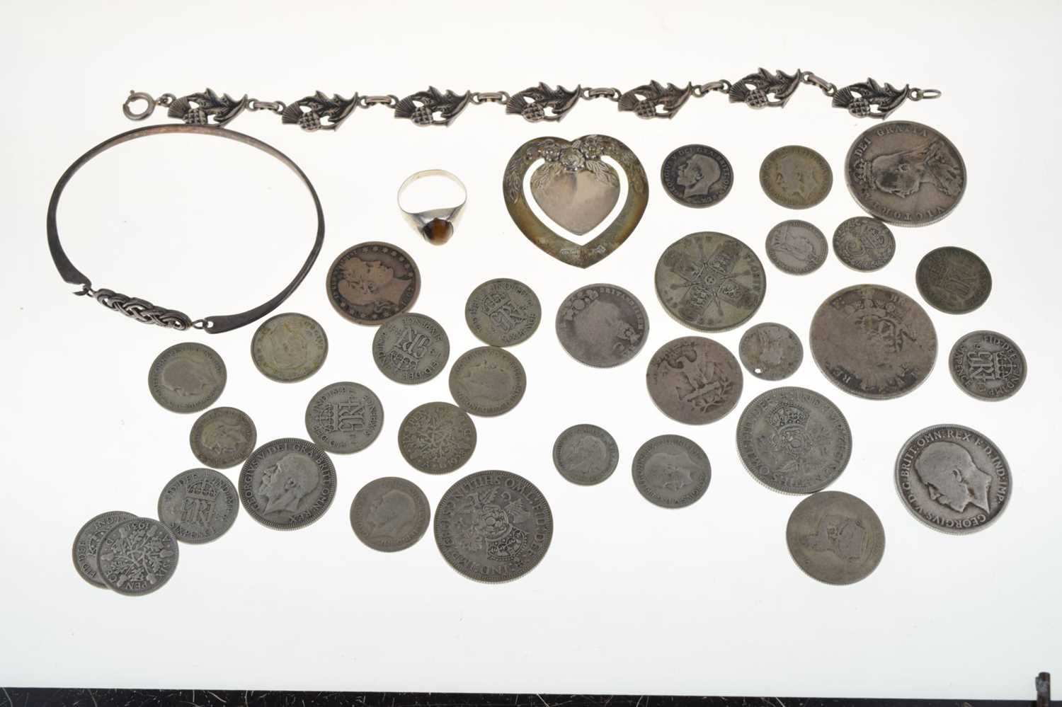 Quantity of GB coinage, together with a small quantity of silver jewellery - Image 2 of 10