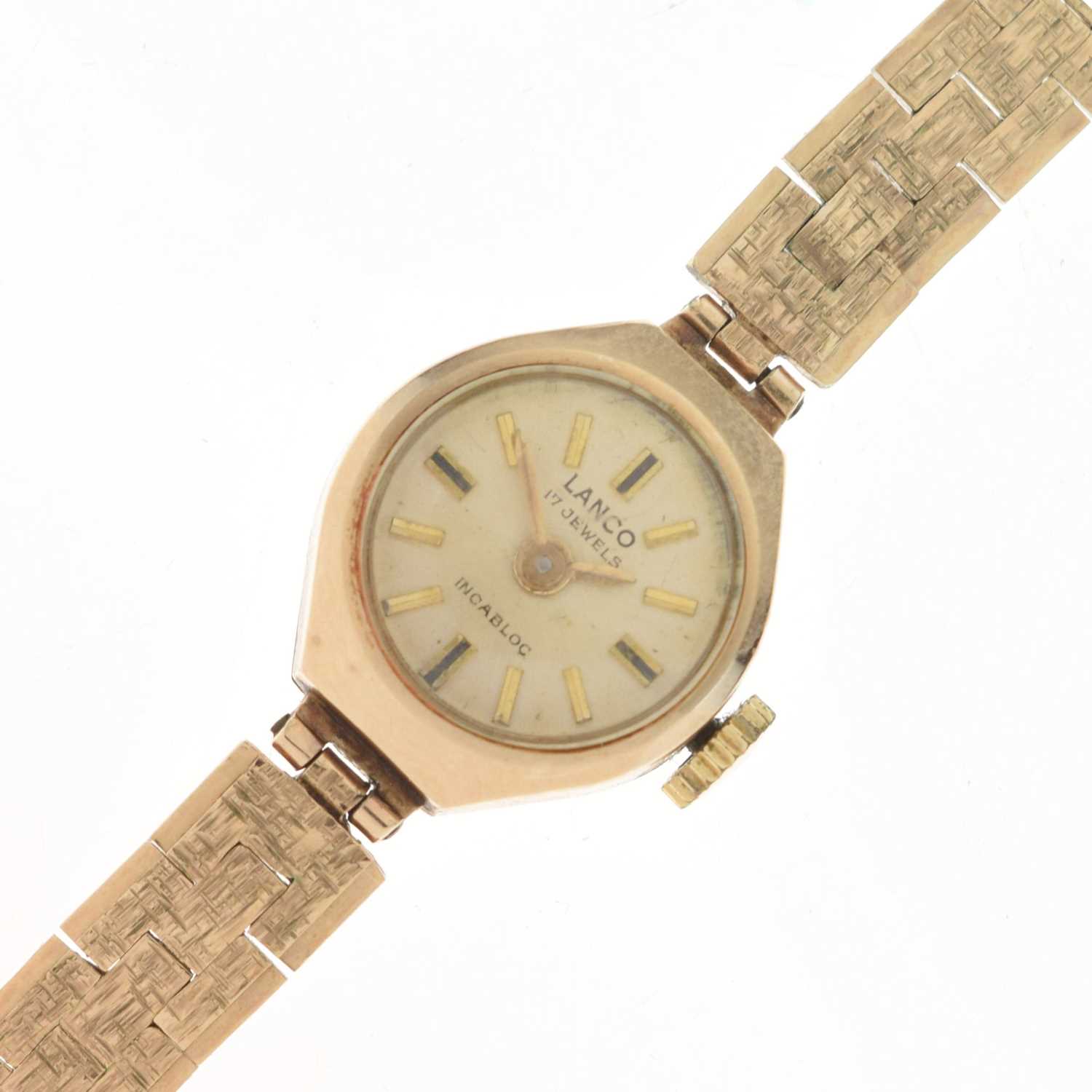 Lanco - Lady's 9ct gold bracelet watch