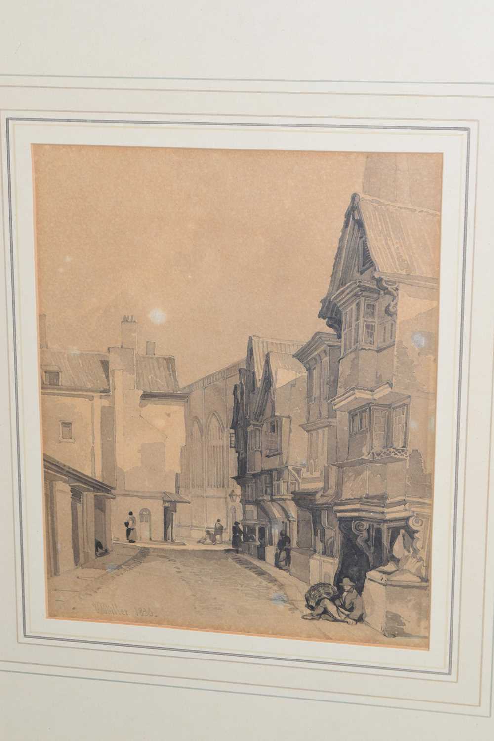 William James Muller (1812-1845) - En Grisaille watercolour - St Nicholas Street - Image 3 of 8