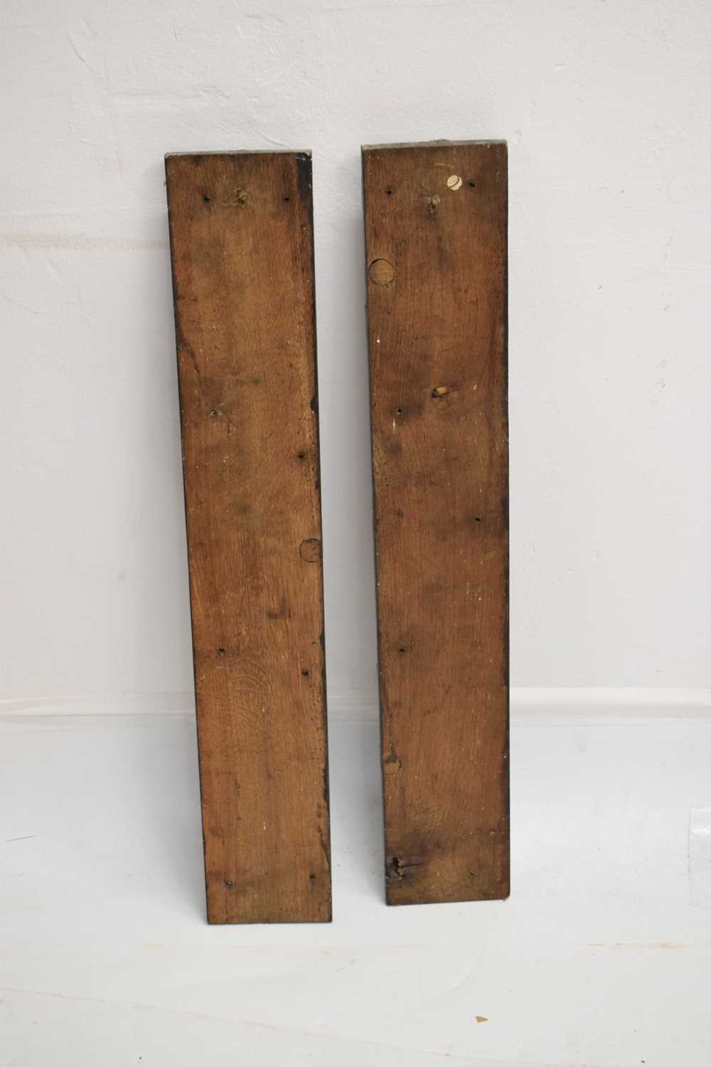 Pair of carved oak Atlantes or figural pilasters - Image 7 of 7