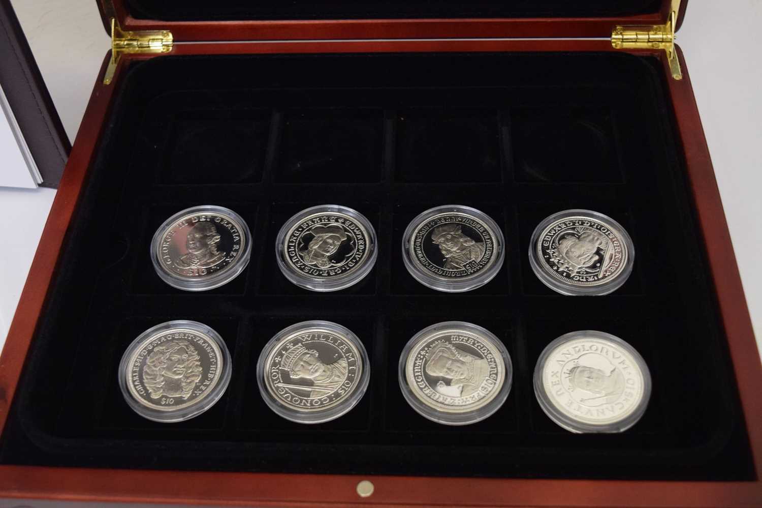 Eight silver coins from 'The Great Monarchs silver proof coin collection' - Bild 3 aus 7
