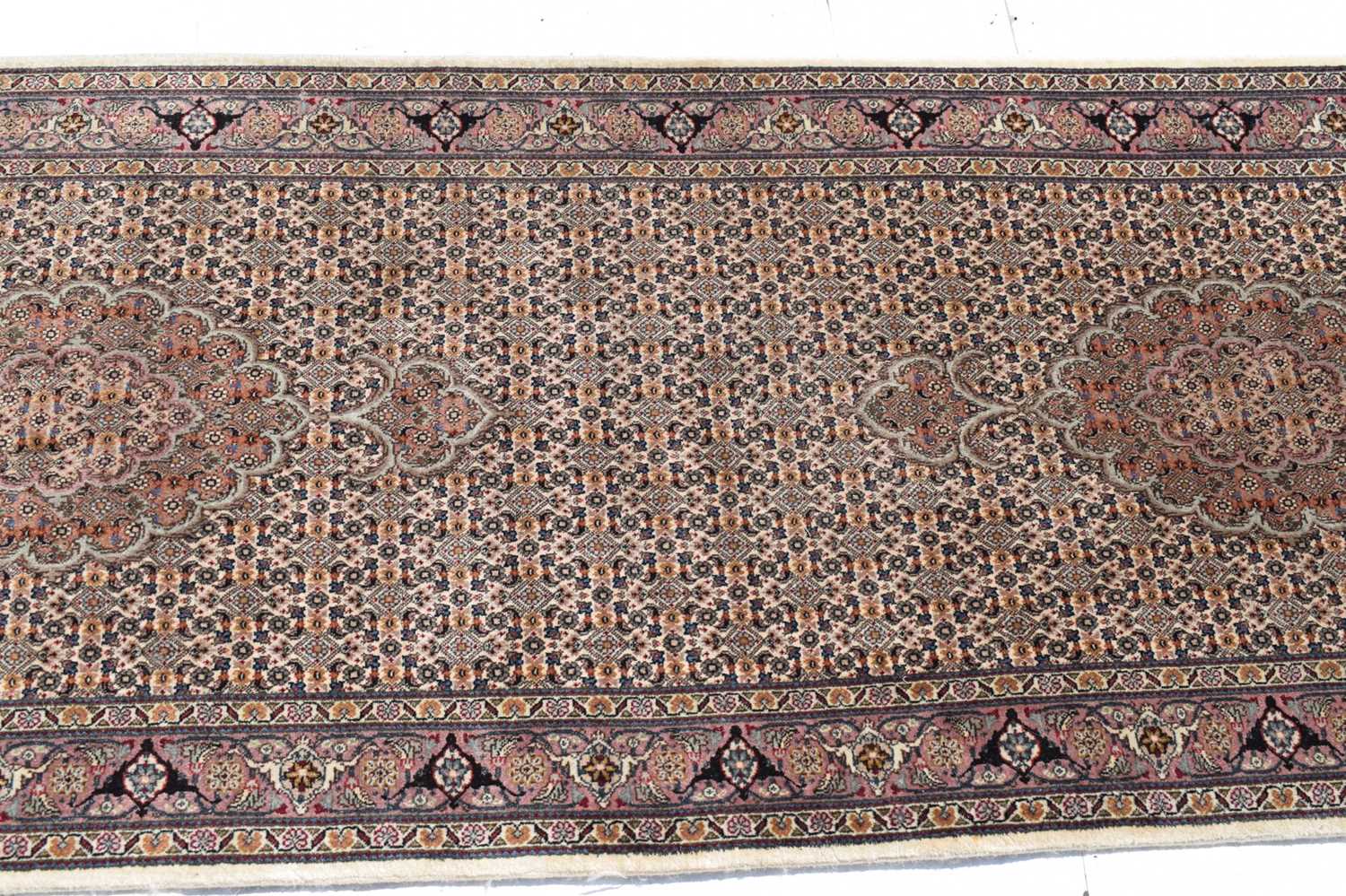 Persian Tabriz hand-knotted wool runner - Image 3 of 8