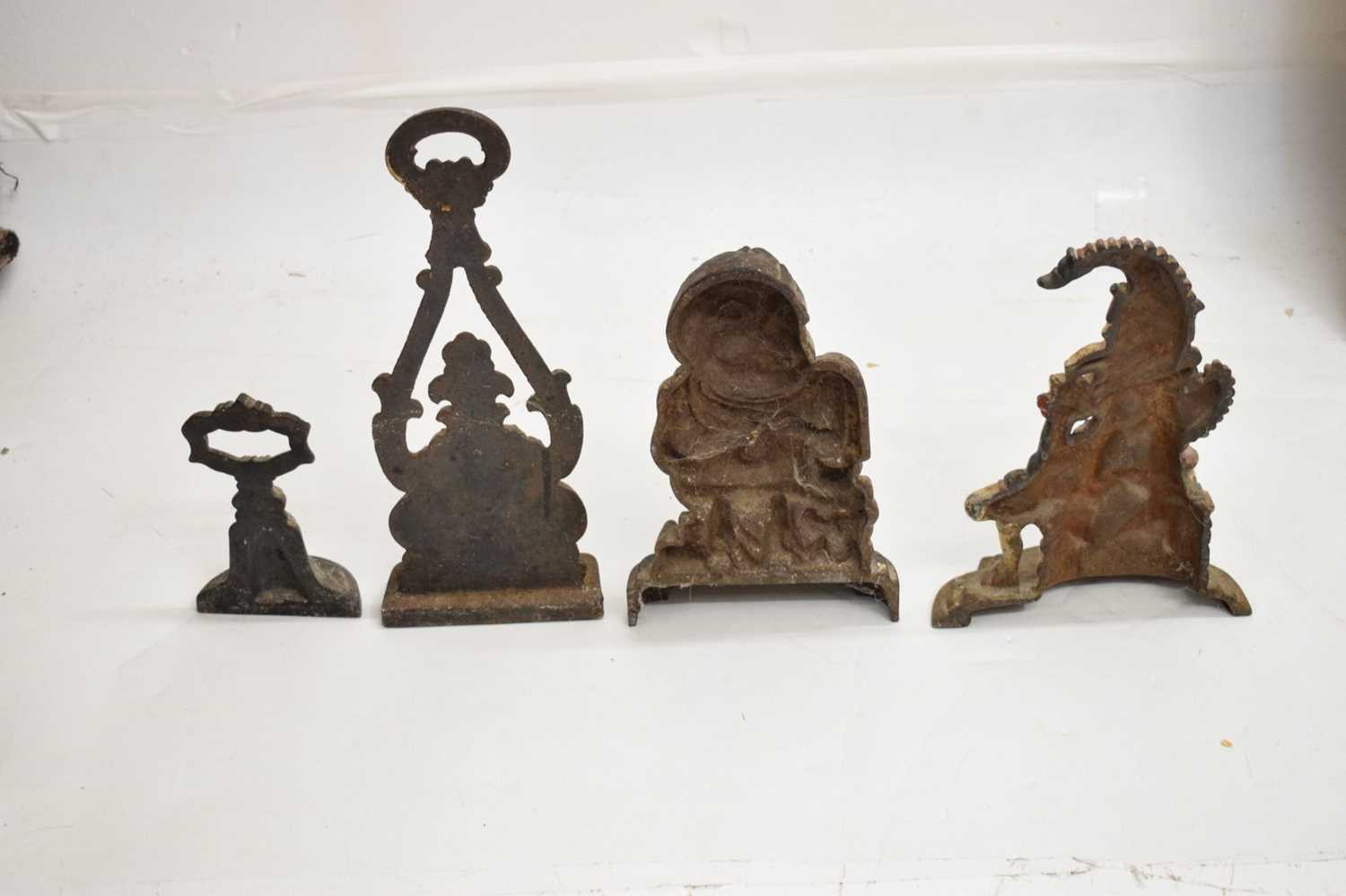 Two early 20th century cast iron Mr Punch doorstops and two other - Image 6 of 6