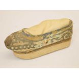 Antique Chinese lady's embroidered silk shoe