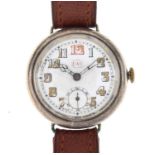 First World War period gentleman's trench watch