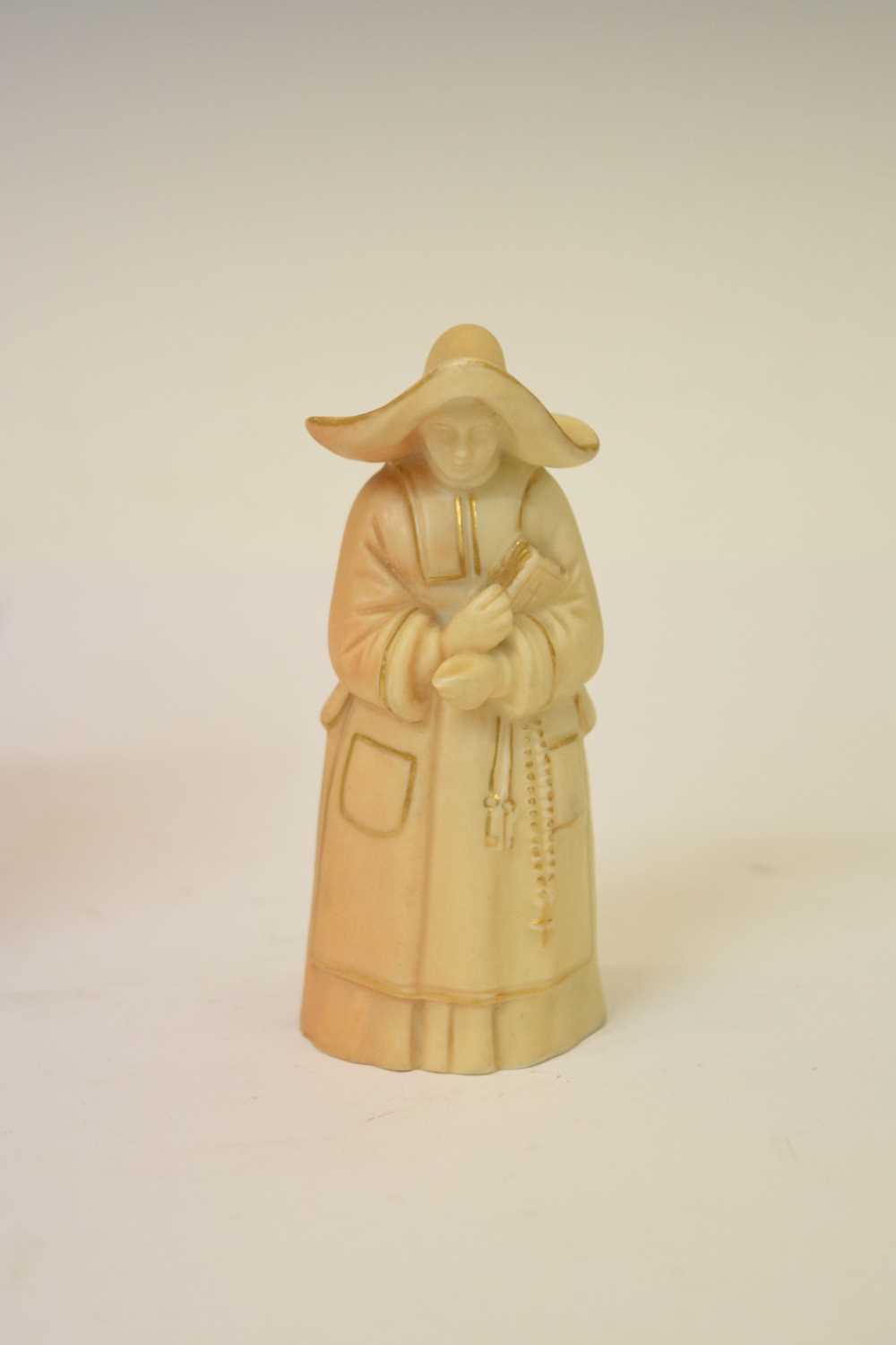 Pair of small Royal Worcester vases and a Royal Worcester 'Nun' candle snuffer - Image 2 of 8